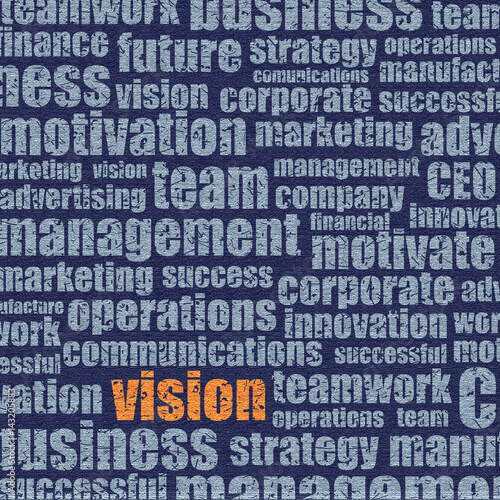 Grungy Business Words - Vision