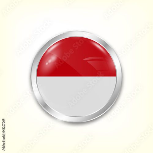 Round button national flag of Monaco and Indonesia with the reflection of light and shadow. Icon country. Realistic vector illustration. Free Download Round button national flag of Monaco and Indonesia with the reflection of light and shadow. Icon country. Realistic vector illustration. - GFXLoad