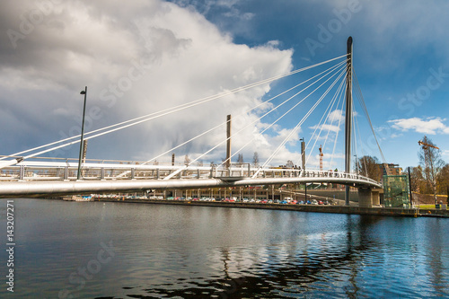 Laukonsilta, bridge for pedestrians and cyclist in Tampere, Finland 