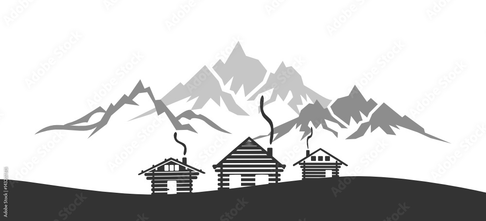 Berge Silhouette ClipArt