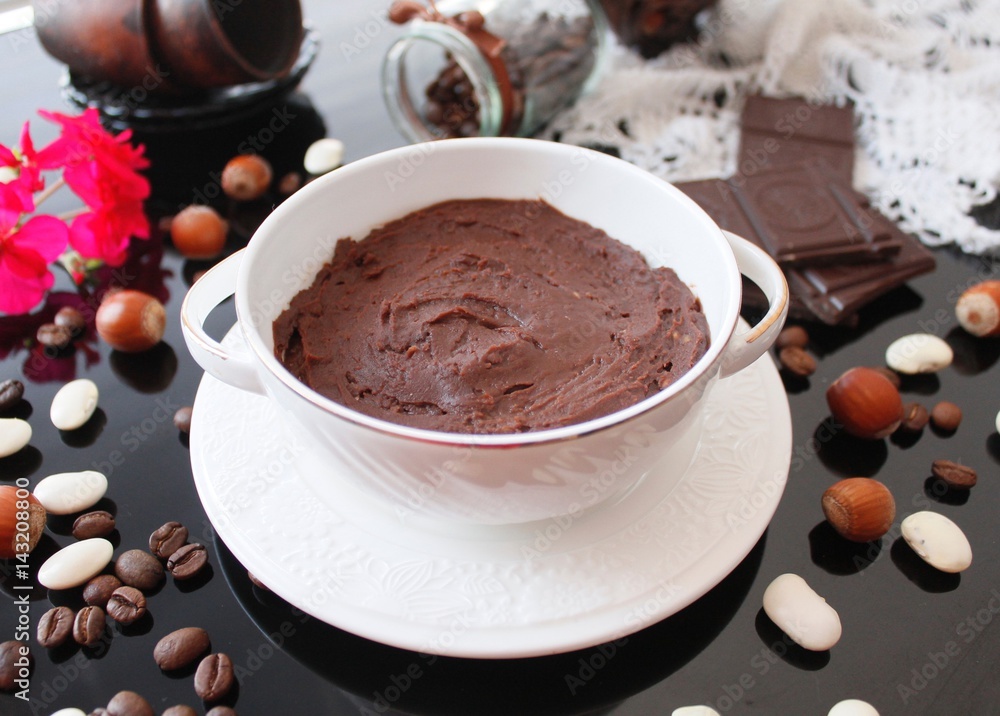 Chocolate hummus, dessert Chocolate hummus, dessert
