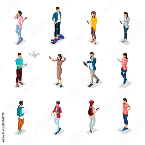 Trendy isometric people, a cabinet rear view of a laboratory, scientists, health care providers, research, experiments, analyzes, laboratory workers are isolated on a light background