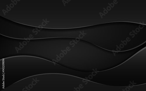 Abstract background of black wavy stripes. Wallpapers for web sites and desktop