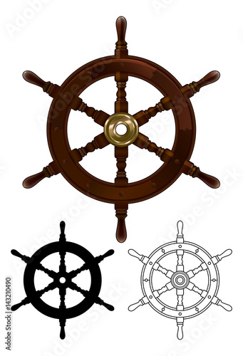 Boat steering wheel