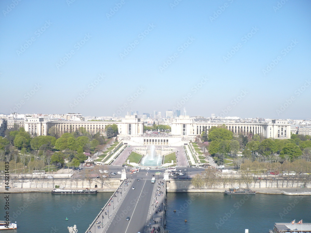 View on Trocadero from above