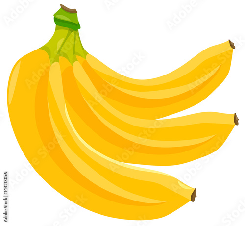 banana fruits food object illustration