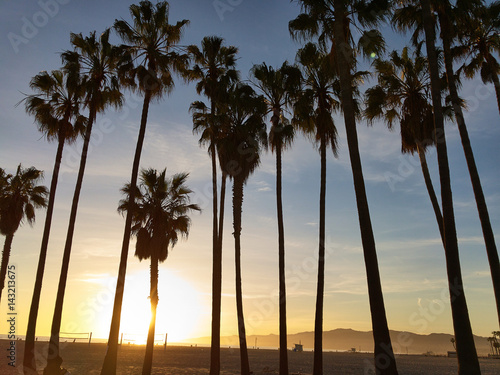 Venice Beach. Sunset. Summer concept California Los Angeles
