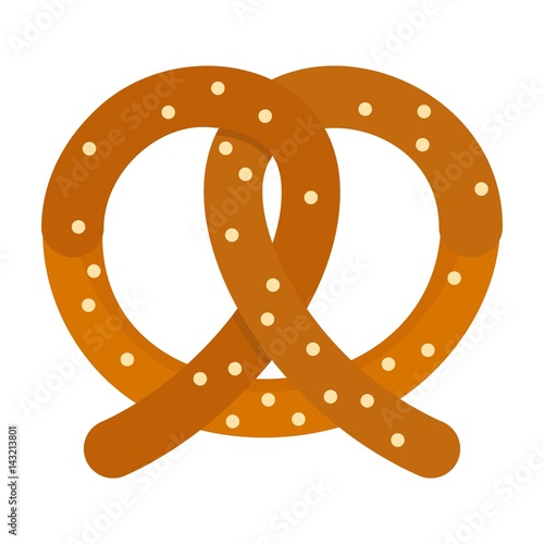 flat pretzel on white