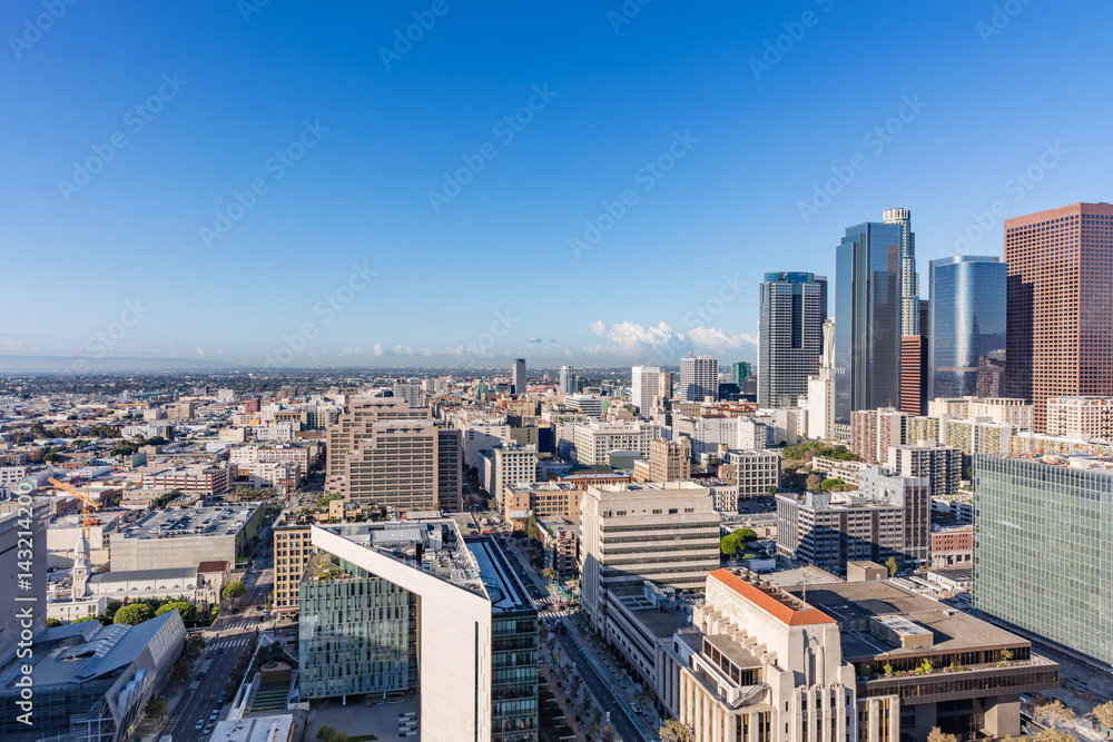 Skyline of financial district of Los Angeles