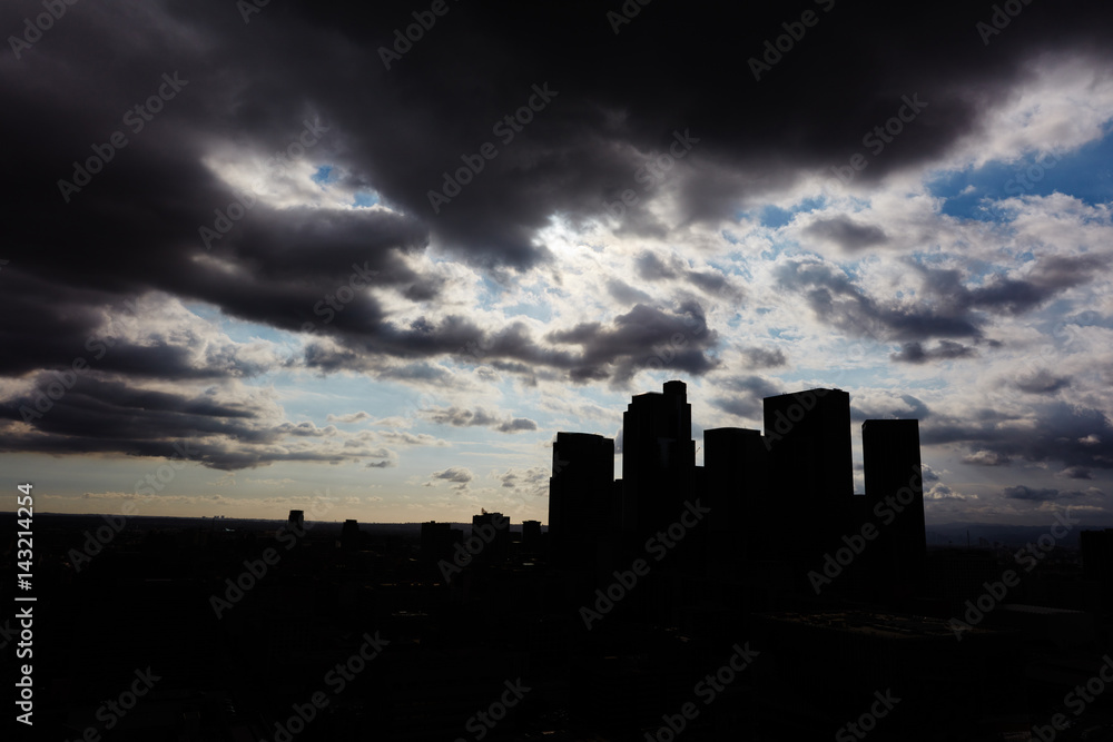 Los Angeles skyline silhouette
