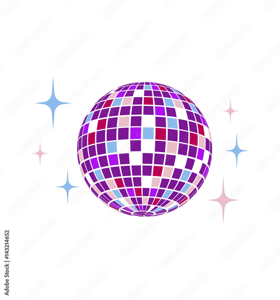 Disco ball Vector icon Disco ball Vector icon