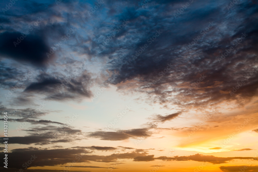 colorful dramatic sky with cloud at sunset colorful dramatic sky with cloud at sunset