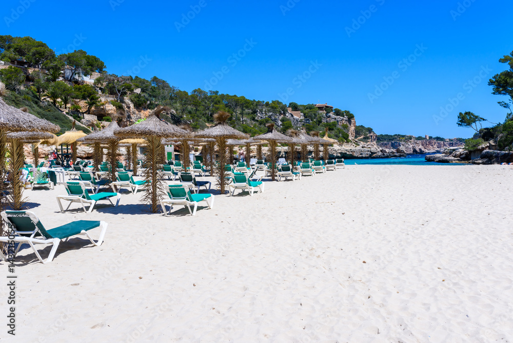 Cala Llombards - beautiful beach in bay of Mallorca, Spain