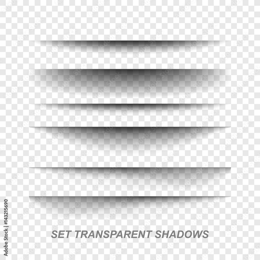 Page divider. Transparent realistic paper shadow effect set. Web banner. Page divider. Transparent realistic paper shadow effect set. Web banner.