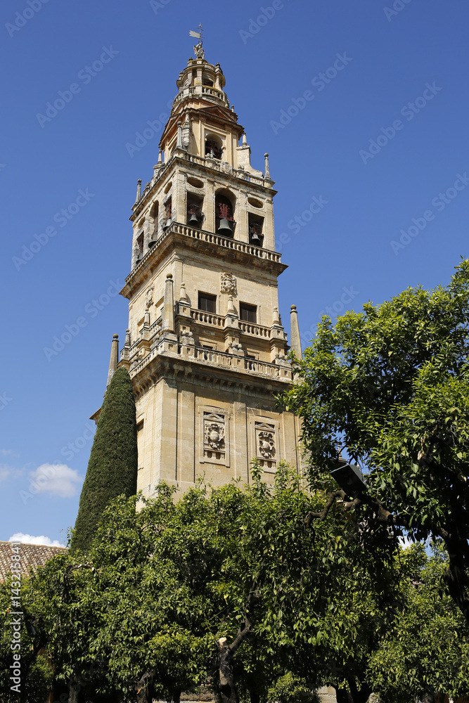 Belfry Tower of the Mosque-Cathedral in Cordoba, Andalusia, Spain