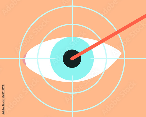 Laser vision correction. Medical concept. Vector illustration