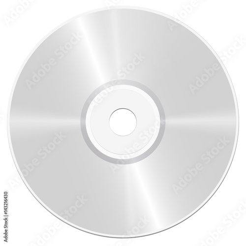 CD - compact disc - realistic isolated vector illustration on white background.