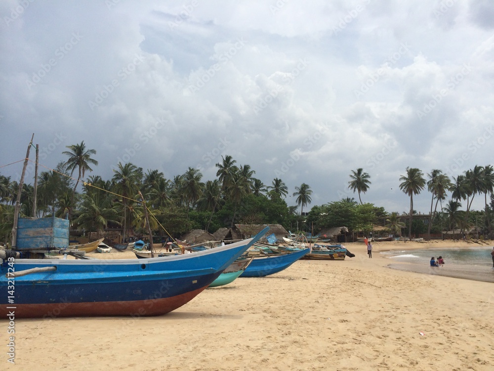 Boats at Sri Lankan Beach