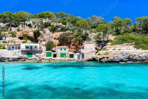 Cala Llombards - beautiful beach in bay of Mallorca, Spain photo
