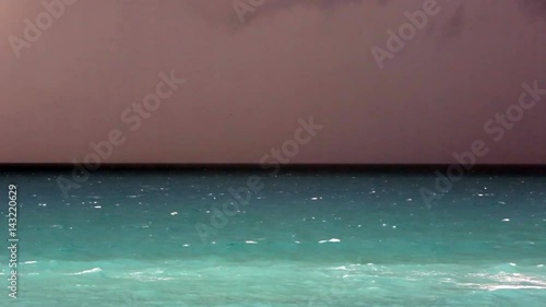 Lightning Strikes Over the Ocean