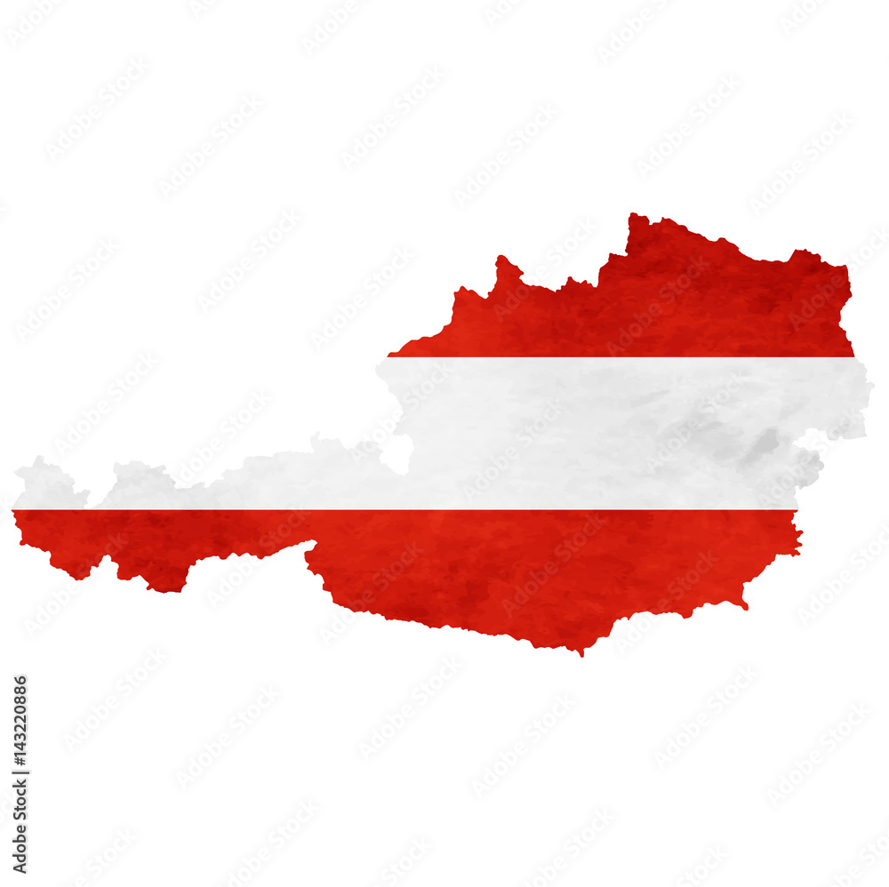 オーストリア 地図 国旗 アイコン Stock Vector Adobe Stock