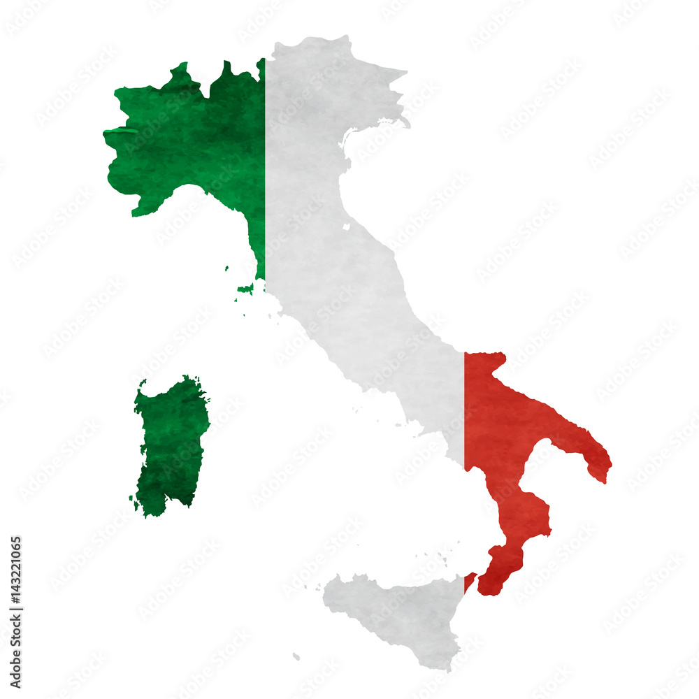 イタリア　地図　 国旗　アイコン