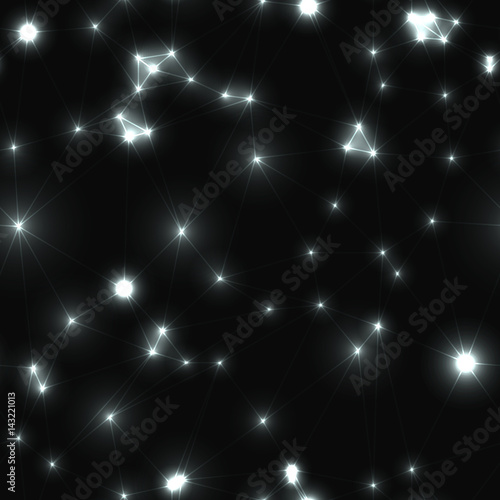 Dark modern low polygon seamless pattern in grey colors