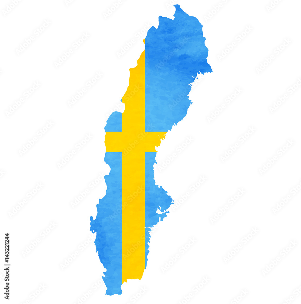 スウェーデン 地図 国旗 アイコン Stock Vector Adobe Stock