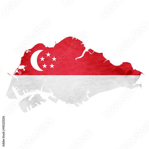 シンガポール　地図　 国旗　アイコン