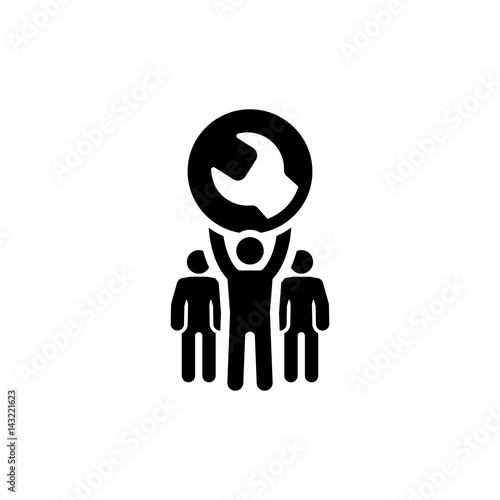 Service Support Icon. Flat Design.