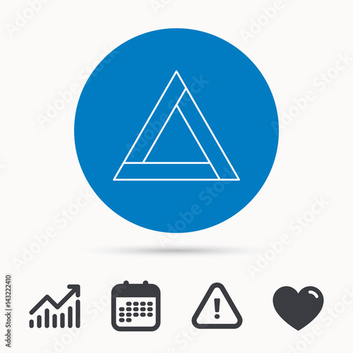 Free Download Emergency sign icon. Caution triangle sign. Calendar, attention sign and growth chart. Button with web icon. Vector - GFXLoad