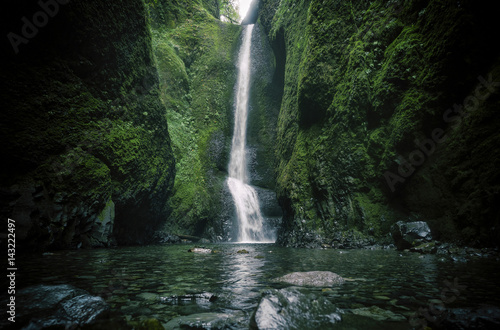 Lower Oneonta Falls waterfall located in Western Gorge  Oregon.