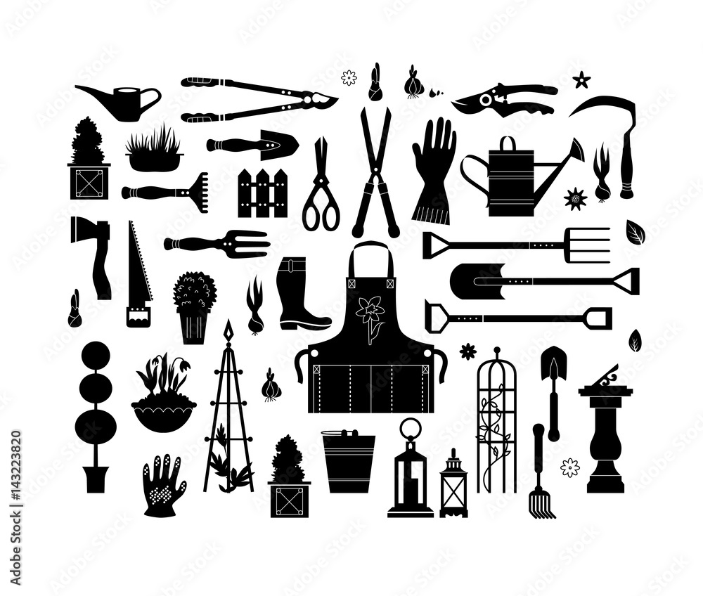 Obraz premium Black garden set