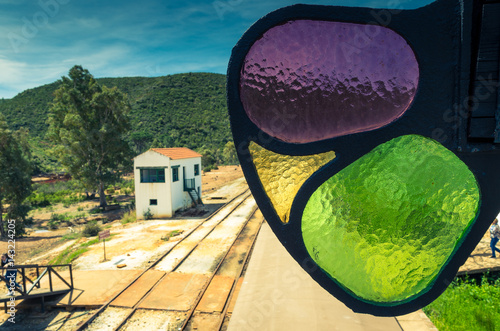 signal at los frailes station riotinto railway photo