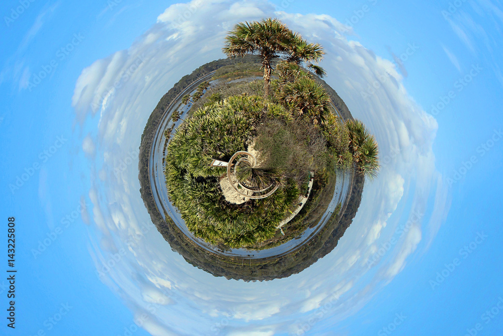 Nature Outdoors Park Tiny Planet Stock Photo | Adobe Stock