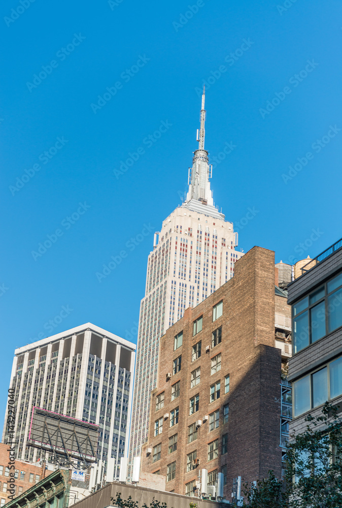 NEW YORK CITY - SEPTEMBER 2015: The Empire State Building is a 102-story landmark and was world's tallest building for more than 40 years