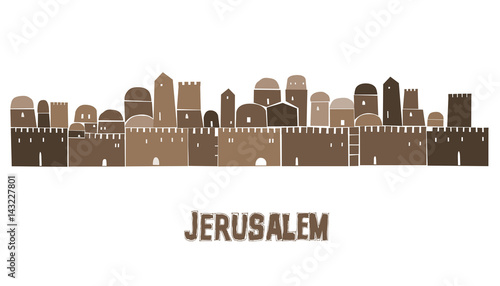 Middle East Town, Old City, Vector illustration
