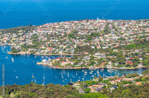 Fototapeta Naklejka Na Ścianę i Meble -  Aerial view of Sydney Coastline - New South Wales, Australia