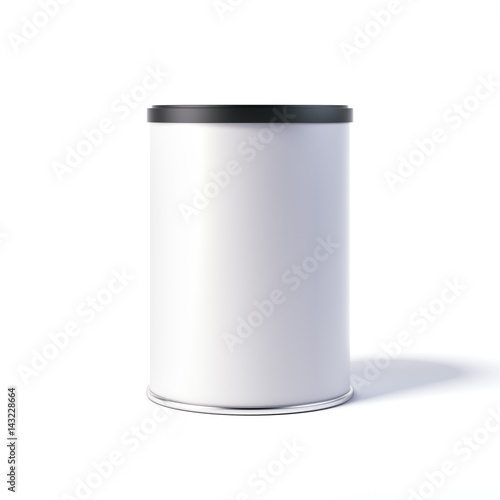 Wallpaper Mural White tin can with black cap. 3d rendering Torontodigital.ca