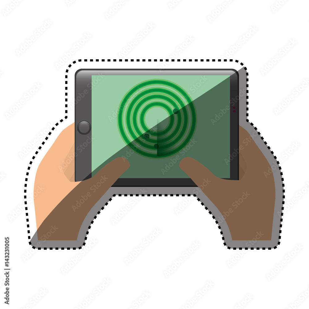 smartphone radar technology vector icon illustration graphic design Stock  Vector | Adobe Stock