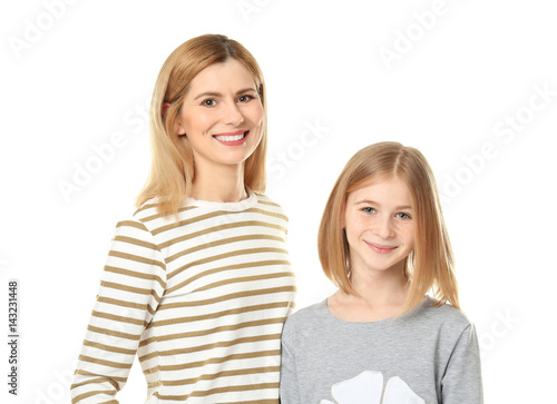 Happy mother and daughter o...