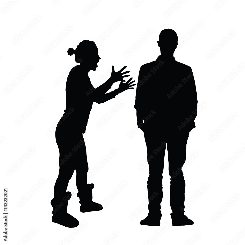 couple black silhouette in various poses illustration