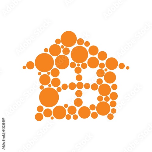 dot home logo vector. house logo vector.