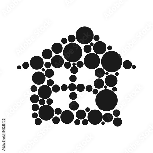 dot home logo vector. house logo vector.