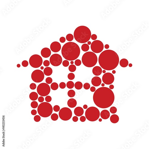 dot home logo vector. house logo vector.