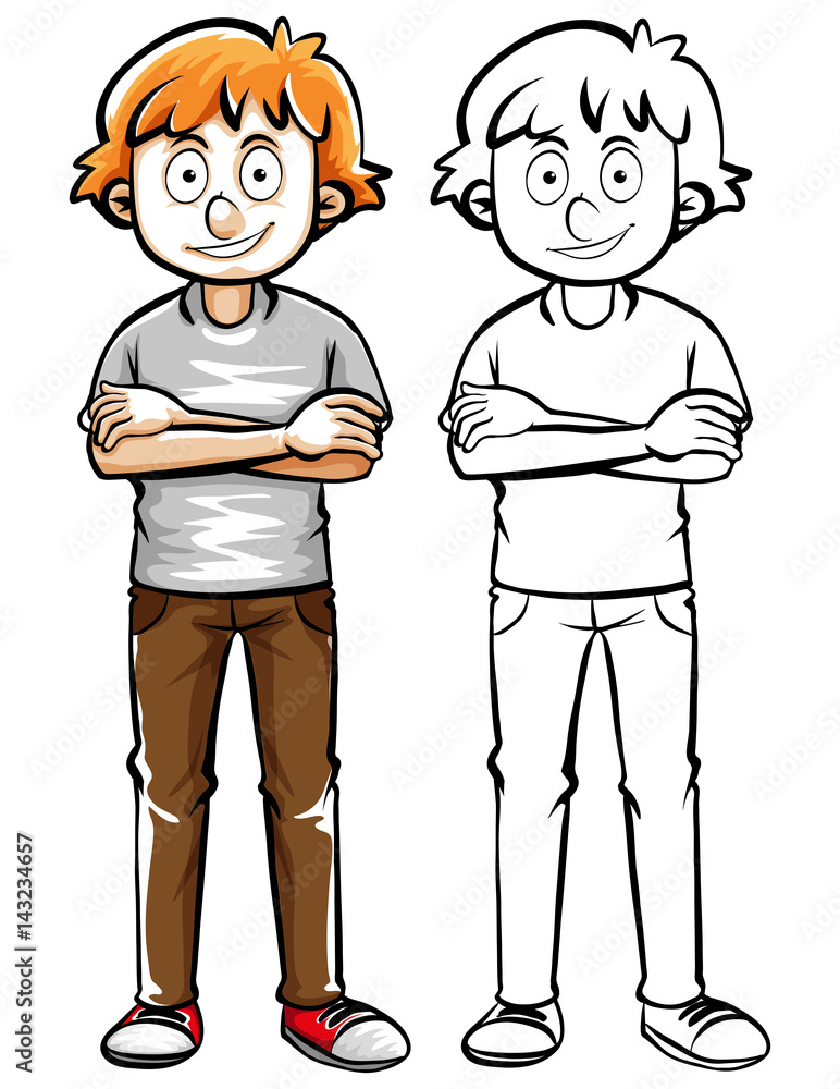 Human character outline for man Human character outline for man