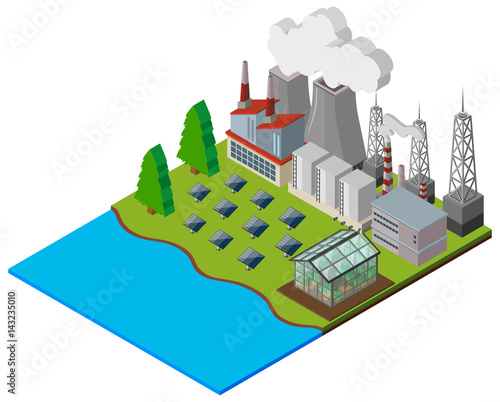Power station with solar cells