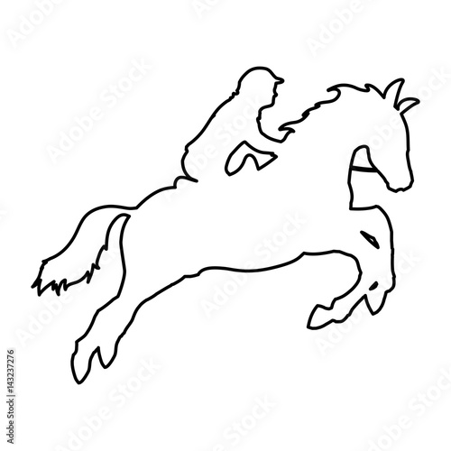 Horse riding equestrian sport icon vector illustration graphic design