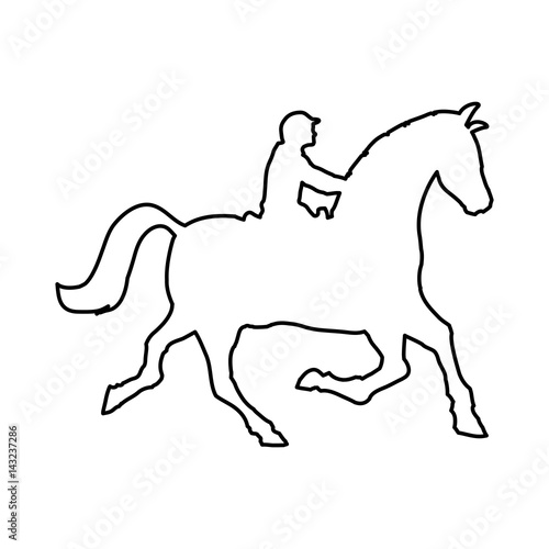 Horse riding equestrian sport icon vector illustration graphic design