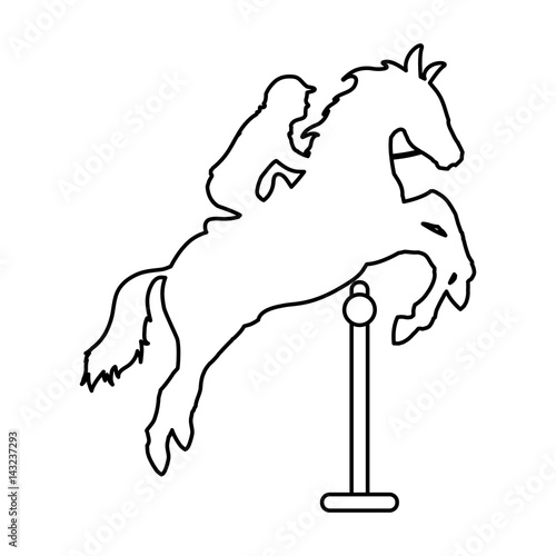 Horse riding equestrian sport icon vector illustration graphic design